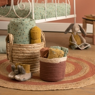 Plaid sauge Trois Petits Lapins