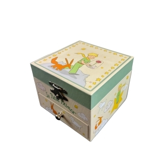Coffret musique cube phosphorescent Le Petit Prince jardin