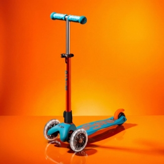 Trottinette Mini Micro Deluxe Neon LED Sunset Orange