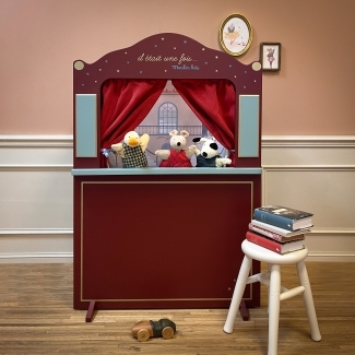Grand Théâtre de marionnettes rouge Il était une fois