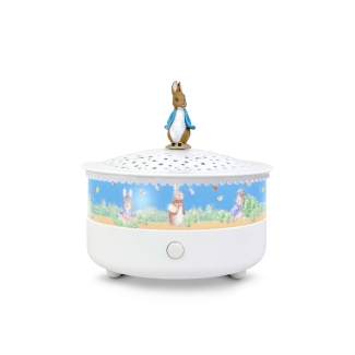 Veilleuse projecteur d'étoiles Pierre lapin 14 cm