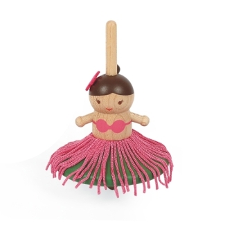 Toupie en bois danseuse