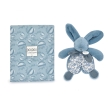 Doudou lapin bleu 18 cm
