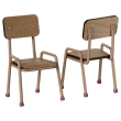 Ensemble table et chaises rose poudr