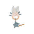 Hochet anneau bois Lapin bleu La petite cole de danse
