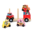 Jouet dveil en bois Camion rouge 4 pices