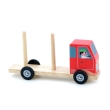 Jouet dveil en bois Camion rouge 4 pices