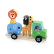 Jouet dveil en bois Camion vert 4 pices