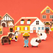Jouet en bois cubes campagne Cross roads cubes
