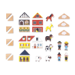 Jouet en bois cubes campagne Cross roads cubes