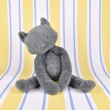 Peluche Chat Mlo Bleu Gris 37 cm