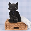 Peluche Chat Mlo Gris fonc 37cm