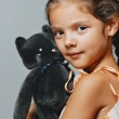 Peluche Chat Mlo Gris fonc 37cm