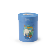 Peluche Chien Pilou bleu  sa Boite Puce  Pilou