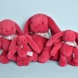 Peluche Lapin Fleurette fuchsia 25 cm