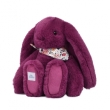 Peluche Lapin Fleurette prune 35 cm