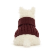 Peluche Chien Scottie pull d'hiver