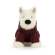 Peluche Chien Scottie pull d'hiver