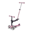 Trottinette 3 en 1 Micro Mini2Grow 2.0 LED Rose poudré