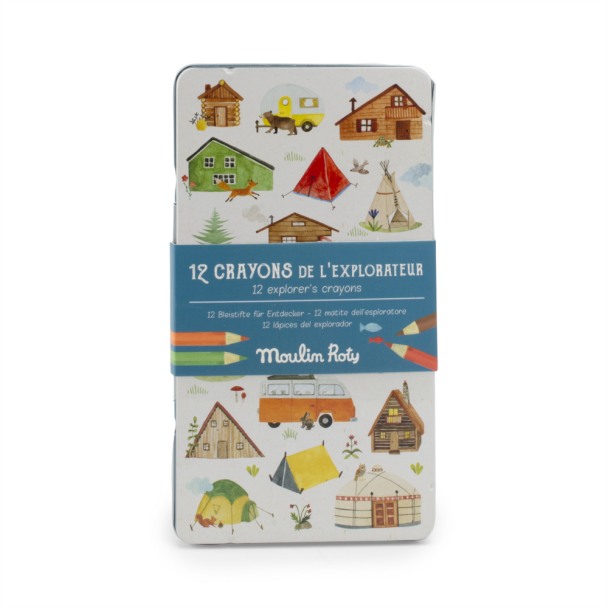 12 crayons de couleurs Le Jardin du Moulin