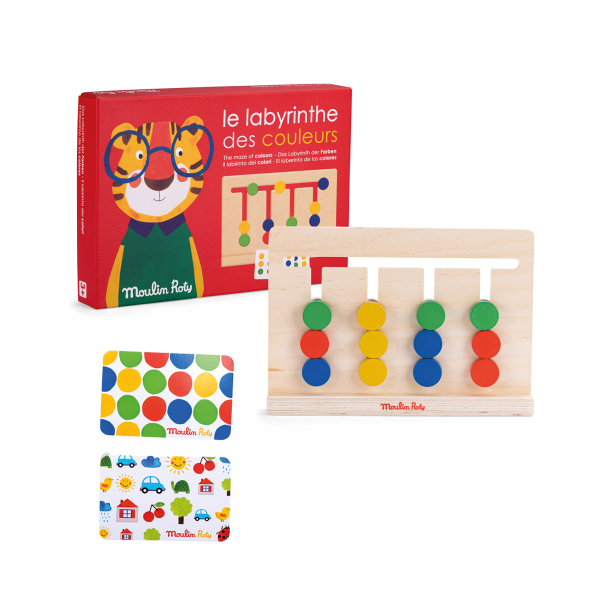 Labyrinthe des couleurs en bois Les Popipop