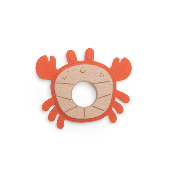Anneau de dentition bois et silicone Crabe Les aventures de Paulie