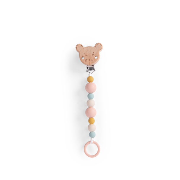 Attache-tétine bois et silicone Souris La petite école de danse