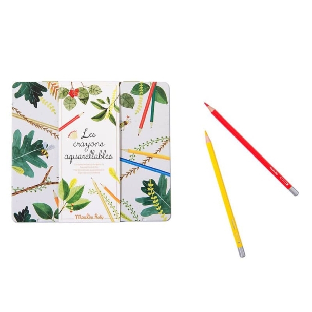 Boite 24 crayons aquarellables Le jardin du Moulin