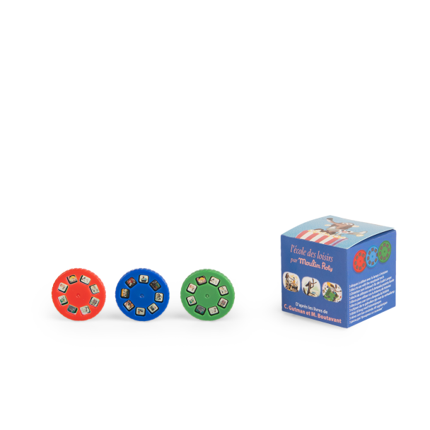 Boite de 3 disques pour lampe Chien pourri Ecole des loisirs