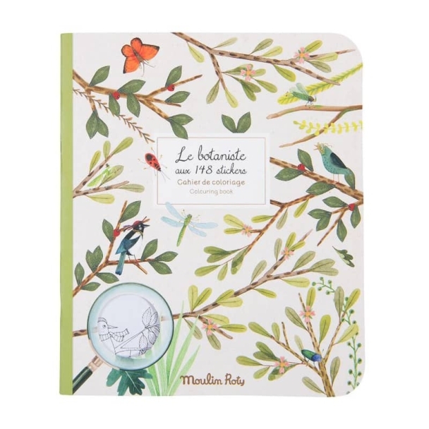 Cahier de coloriage et stickers Le botaniste Le Jardin du Moulin