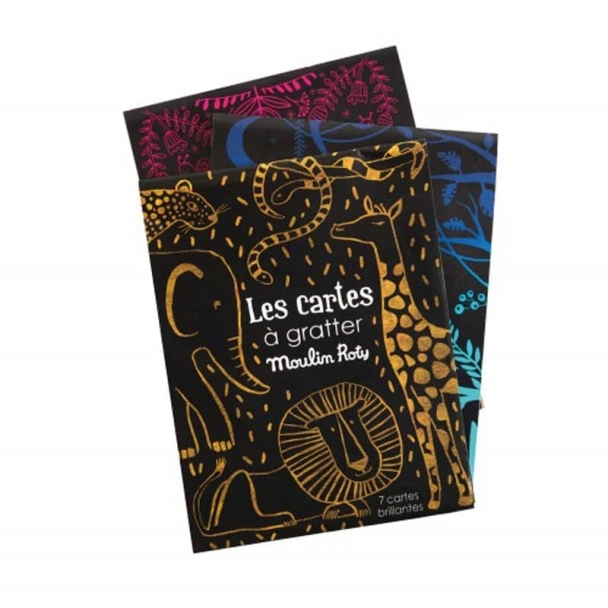 Set de 7 cartes à gratter or et argent les petites merveilles