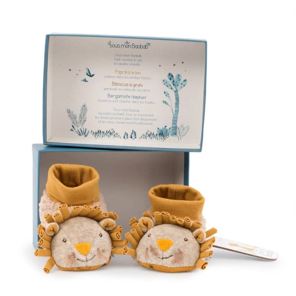Chaussons bébé Lion Sous mon baobab
