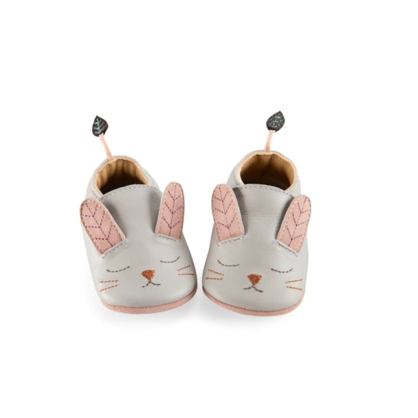 Chaussons cuir Lapin gris Après la pluie 18/24 mois