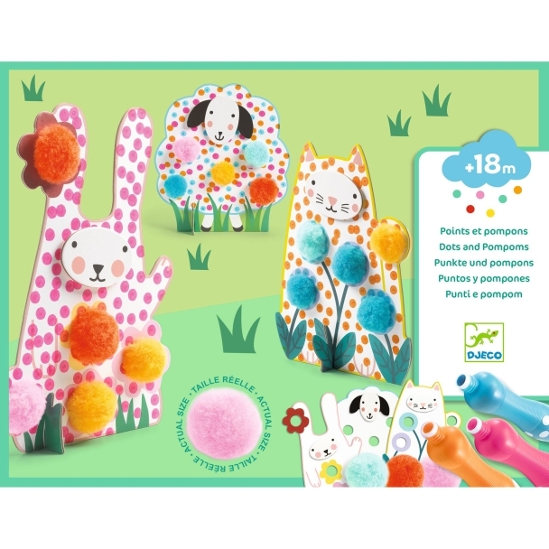 Coffret DIY points et pompons dans l'herbe