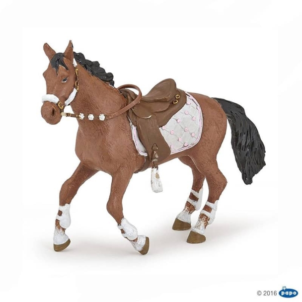 Figurine Cheval de la cavalière fashion hiver