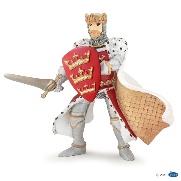 Figurine Roi Arthur rouge