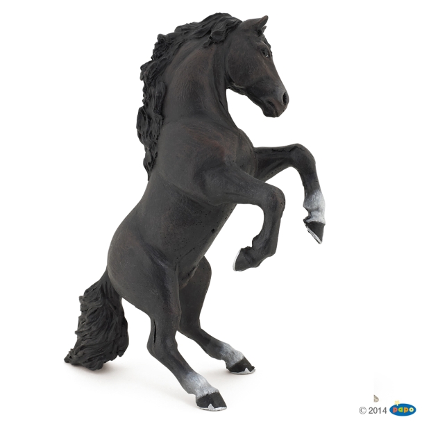 Figurine cheval cabr noir