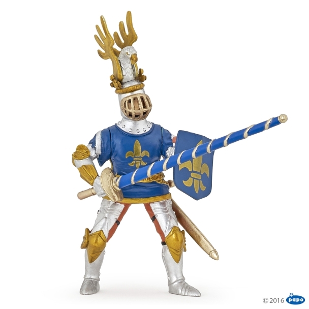 Figurine chevalier bleu fleur de lys