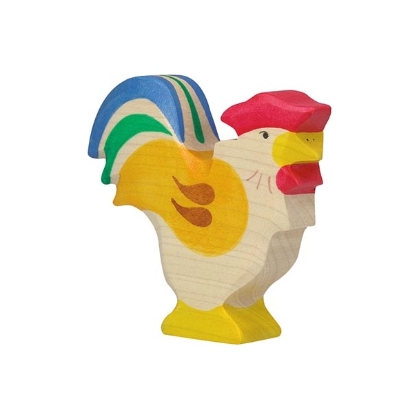 Figurine en bois Coq Goki