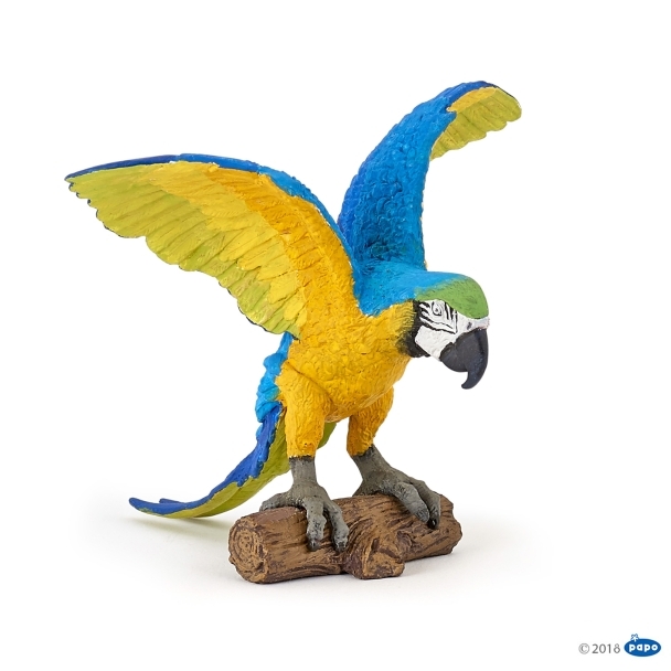 Figurine perroquet Ara bleu