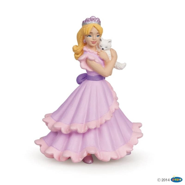 Figurine princesse Chloé au chat