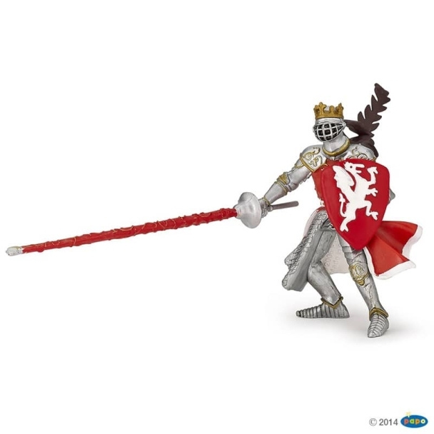 Figurine roi au dragon rouge