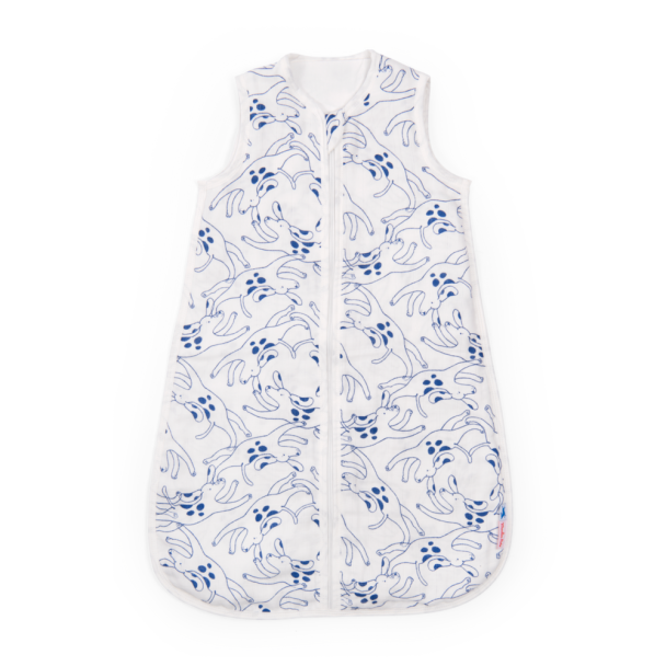 Gigoteuse été Chiens bleus 70 cm Puce & Pilou