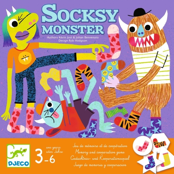 Jeu de mémoire et de coopération Socksy monster
