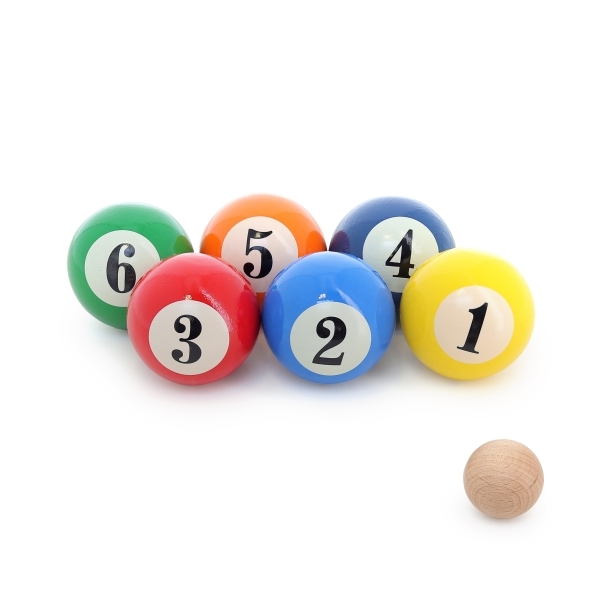 Jeu de pétanque en bois billard