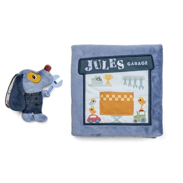 Livre dactivits en tissu Jules garage