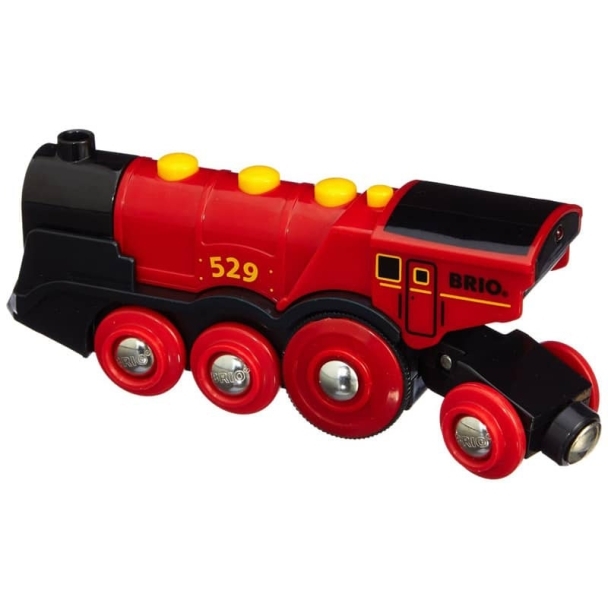 Locomotive rouge puissante à piles