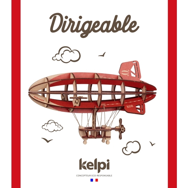 Maquette Dirigeable à monter rouge
