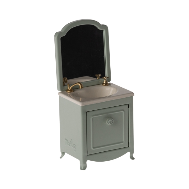 Meuble de salle de bain miniature menthe