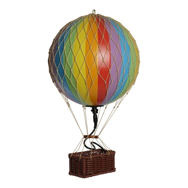 Montgolfière lumineuse à suspendre Arc-en-ciel 30 cm